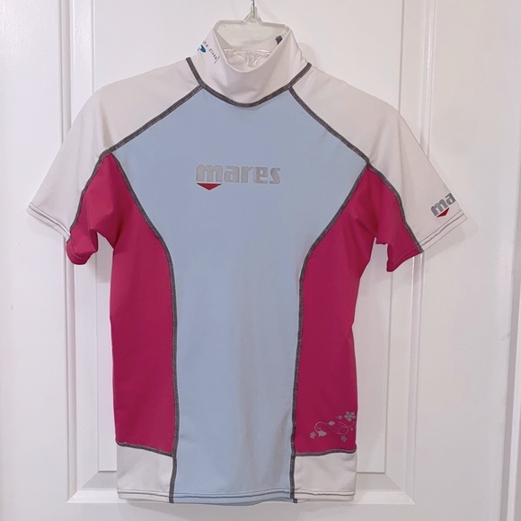 Mares Women's Pink and White Rash Guard - Picture 1 of 7